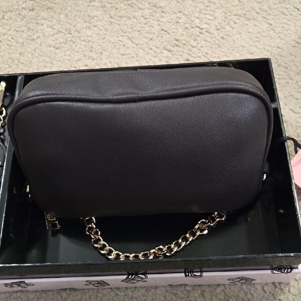 Juicy Couture Burgundy Quilted Bag with Gold Accents - Picture 11 of 13